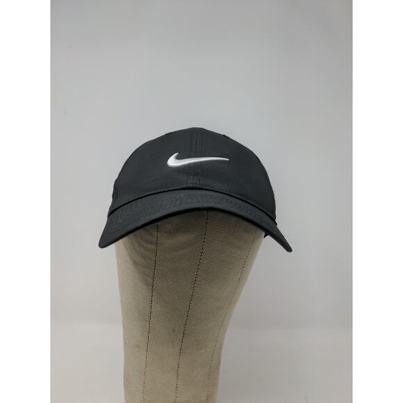Nike Legacy91 Dri Fit Strapback Hat OSFM Black Embroidered Swoosh - Picture 2 of 13